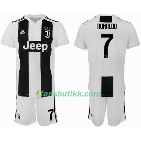 Fotballdrakt Juventus Ronaldo 7 Barn Hjemmetrøye 2018-2019 Kortermet